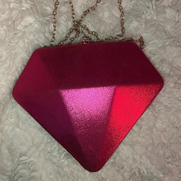 Pink Rhinestone Clutch Bag - Picture 6 of 11